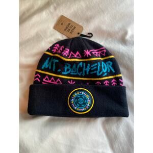 Brist Mfg Mt Bachelor NWT Pom beanie winter hat ski snowboard neon cap adult